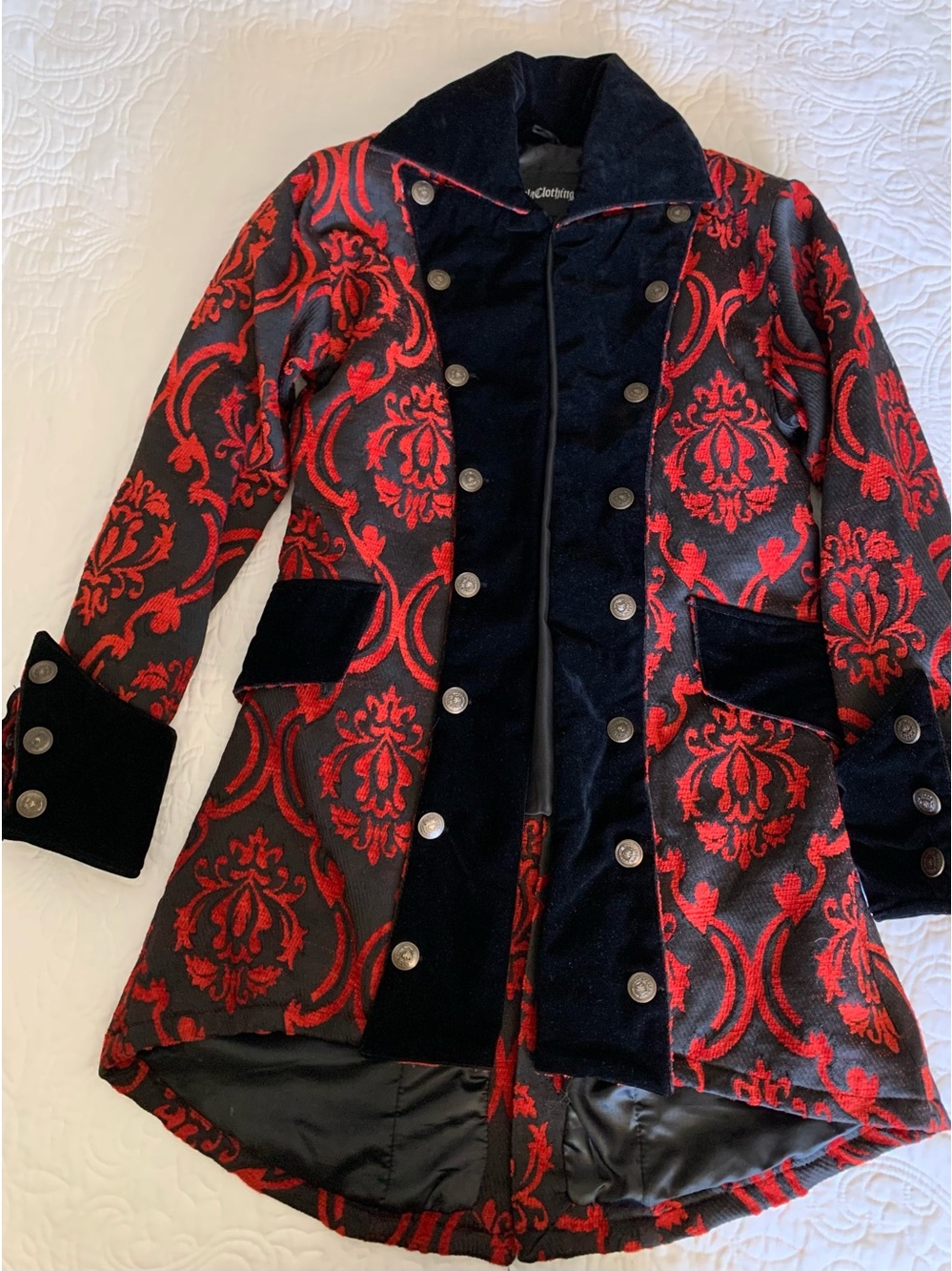 Red Brocade Pirate Jacket